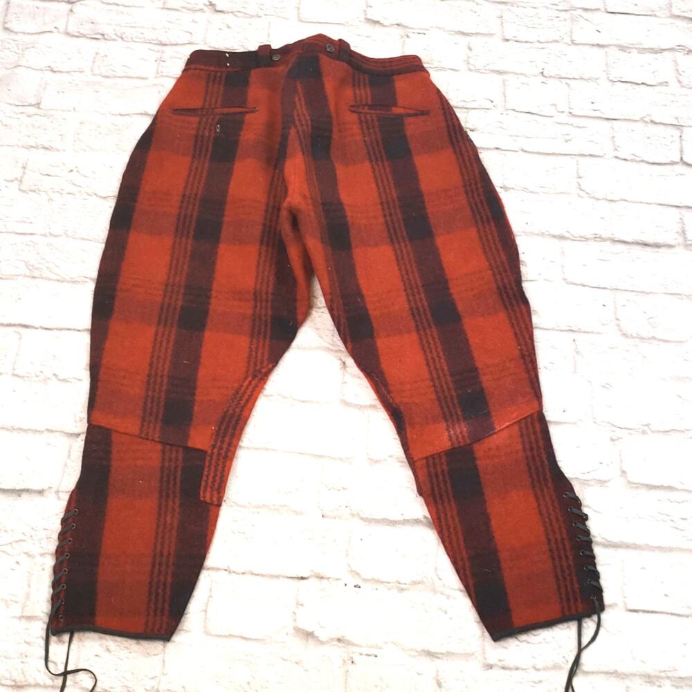 Vintage Tartan Plaid Wool Jodhpur Hunting Pants - Picture 3 of 11